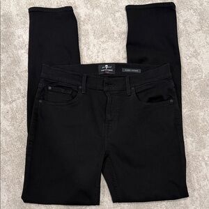 7 For All Mankind Black Skinny Jeans